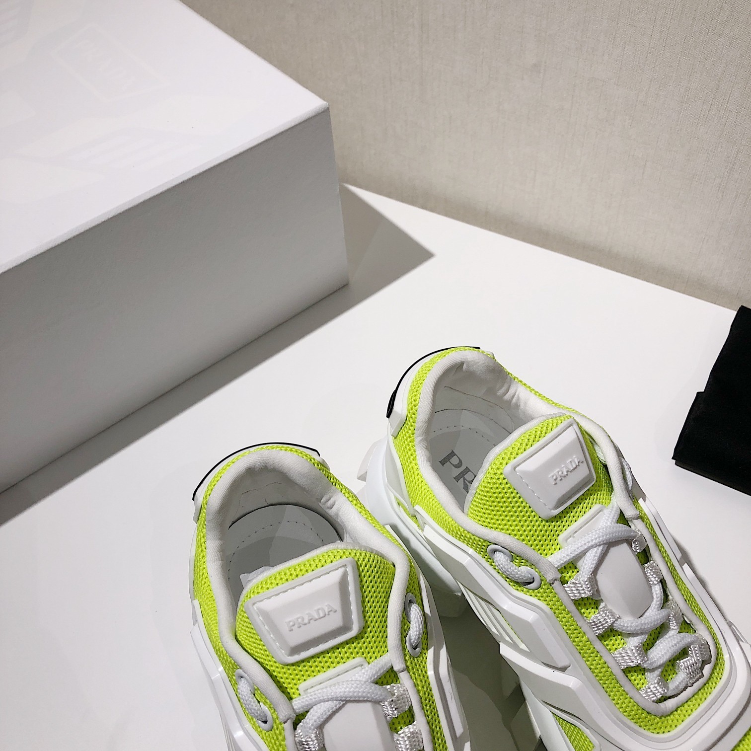 Pra*a Cloudbust Thunder Sneakers Green And White For Women PRD