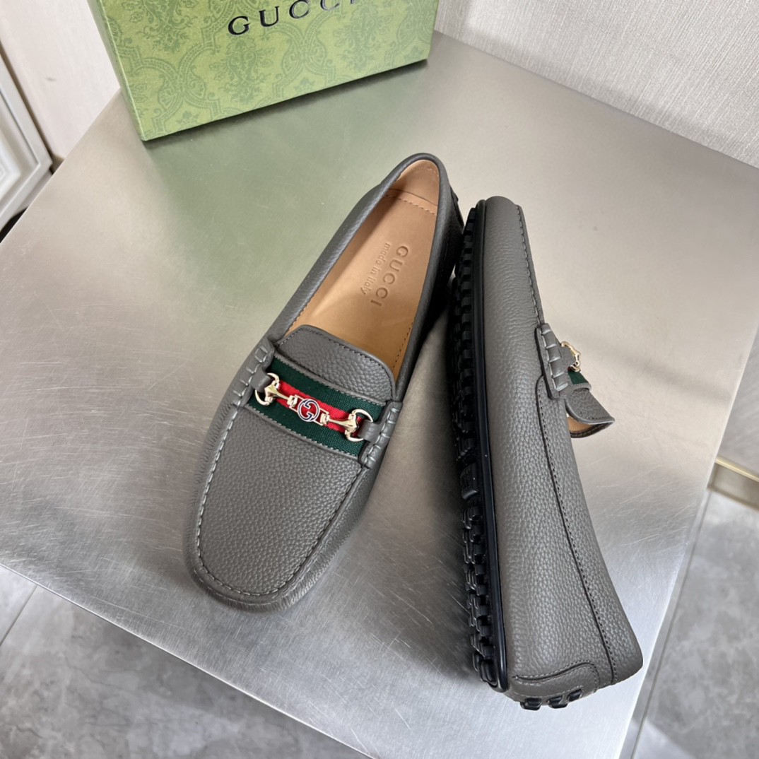 Gvc*1 Men’s Loafers With Web Details Dark Gray For Men 6246981