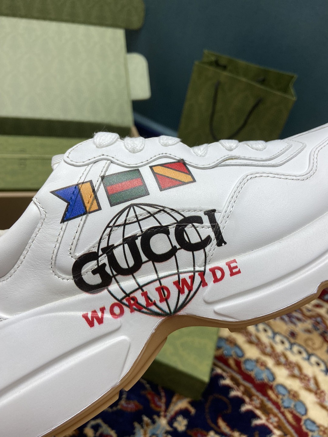 Gvc*1 Women’s Rhyton Sneakers With Worldwide White Ivory For Women 599146 DRW00 9014
