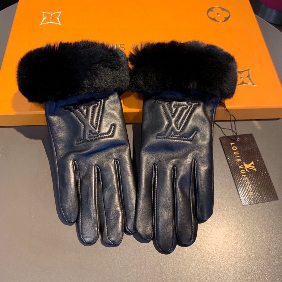 L0vis Vvtt0n Gloves In Black