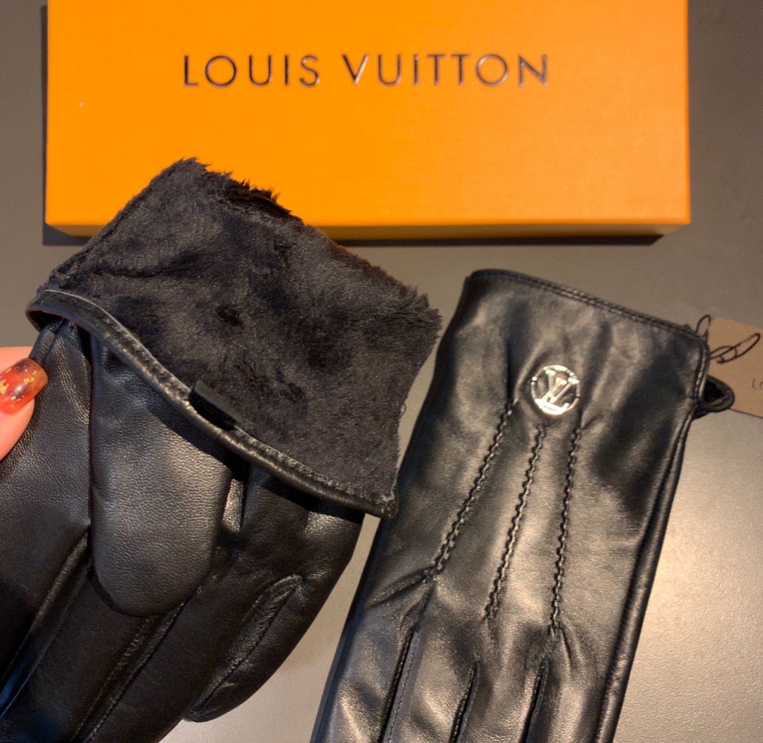 L0vis Vvtt0n Gloves In Black