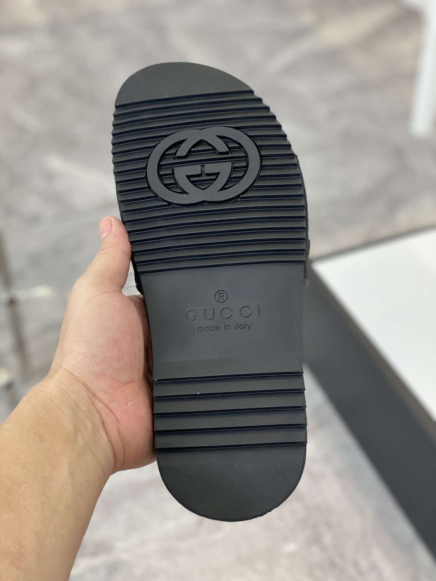 Gvc*1 Men’s GG Slide Sandals Black For Men 624695