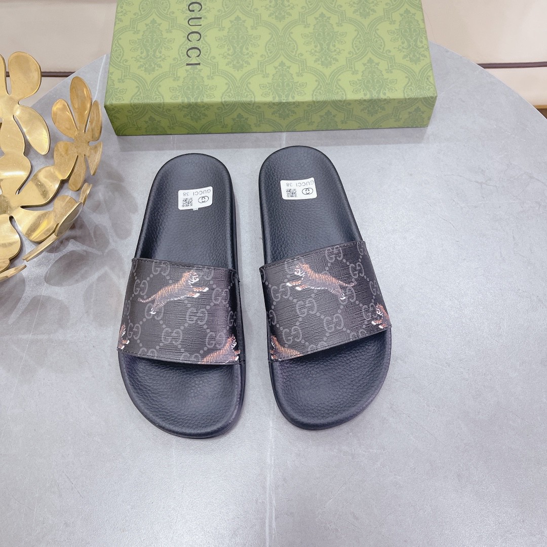 Gvc*1 Men’s GG Svp*me Slide Tiger Black For Men 407345 G0K00 1084