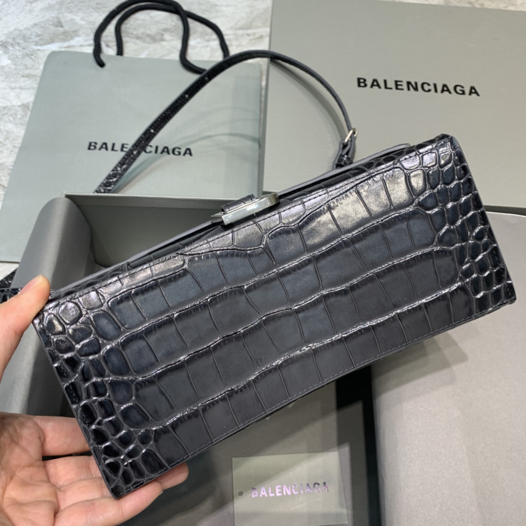 Ba1en*iaga Hourglass Small Handbag In Dark Grey, For Women, Women’s Bags 9in/23cm 5935461LR6Y1309