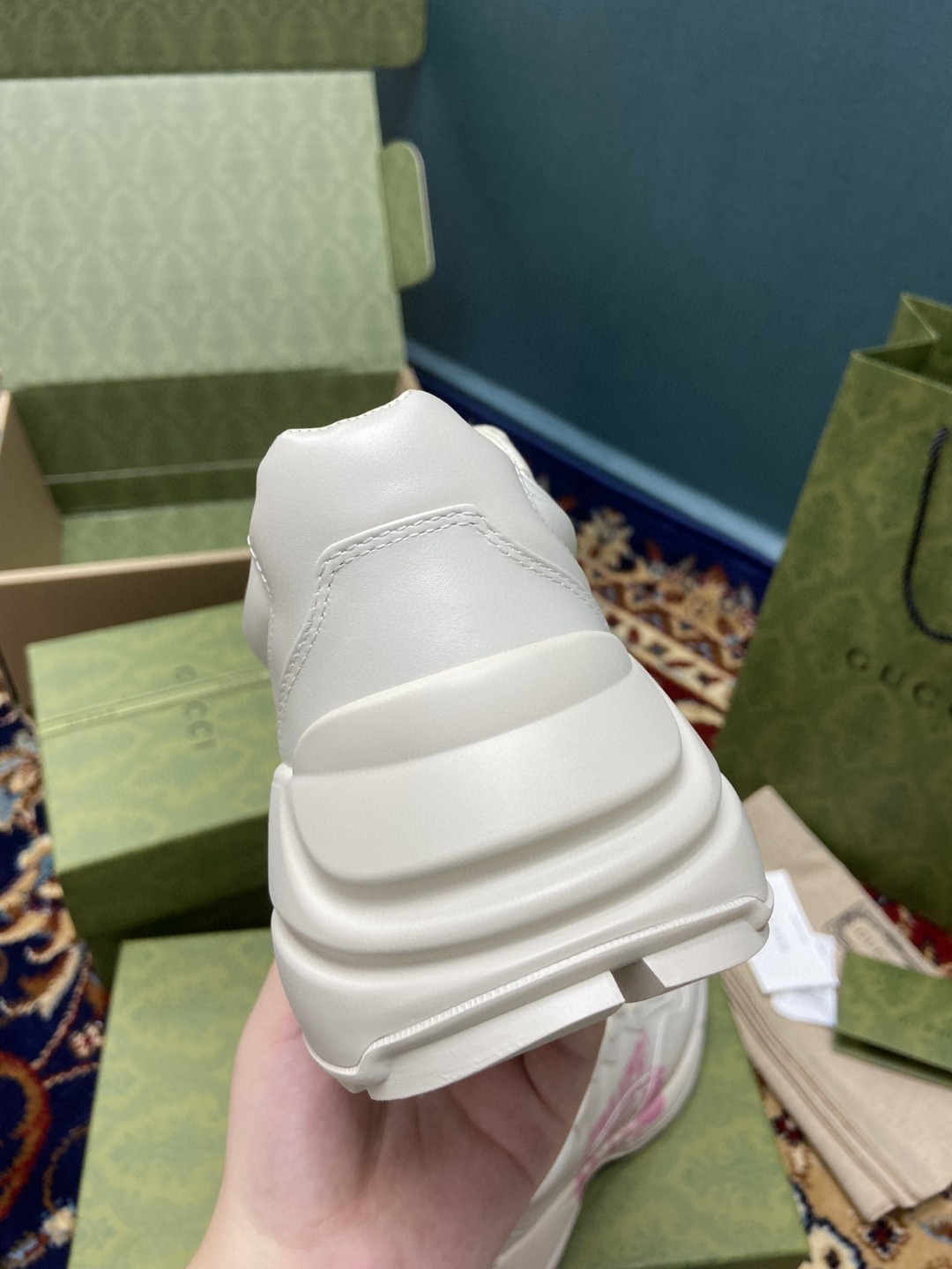 Gvc*1 Women’s Rhyton Sneakers With Lemon Gvc*1 White Ivory For Women ‎684899