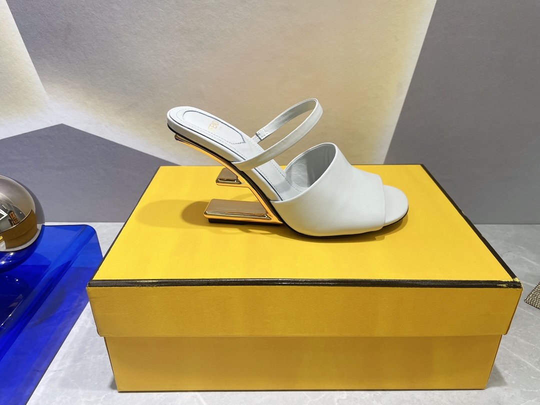 F**di First Grey High-Heeled Sandals For Women