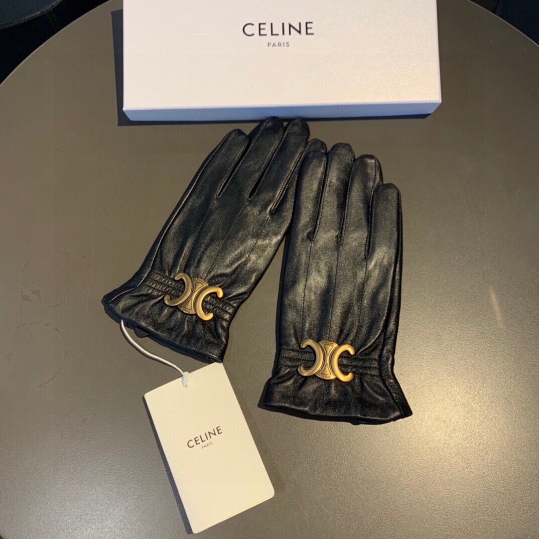 Ce1i*e Triomphe Gloves In Black