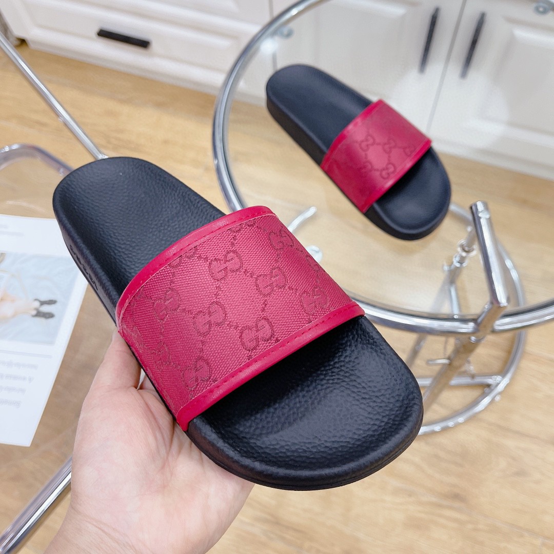 Gvc*1 Women’s GG Slide Sandal Red For Women 407345