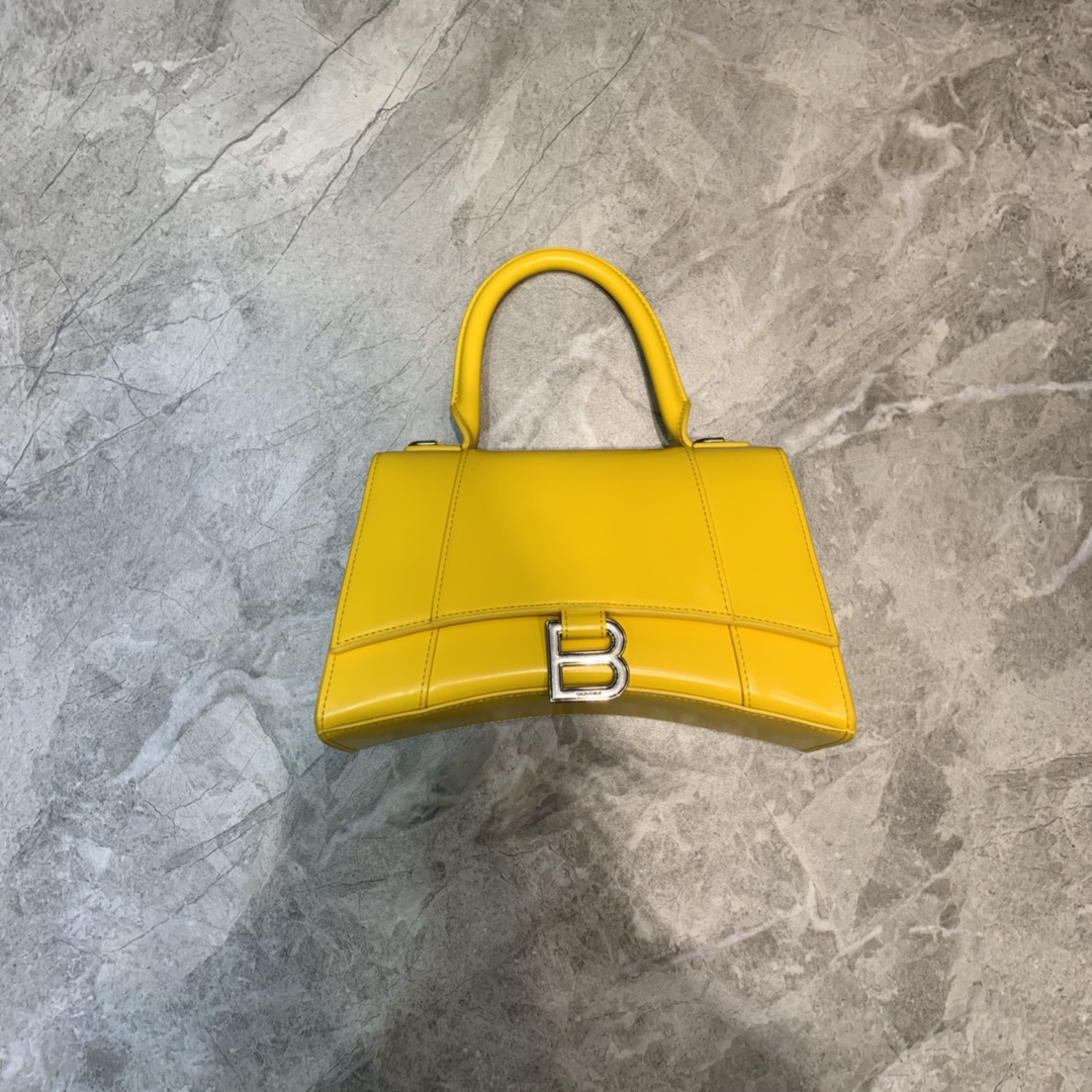 Ba1en*iaga Hourglass Small Handbag In Yellow, For Women, Women’s Bags 9in/23cm