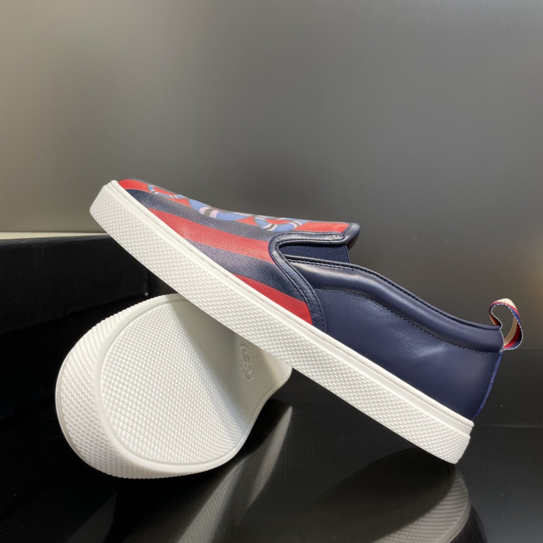 Gvc*1 Men’s Kingsnake Print Slip-On Sneaker Blue For Men 407362