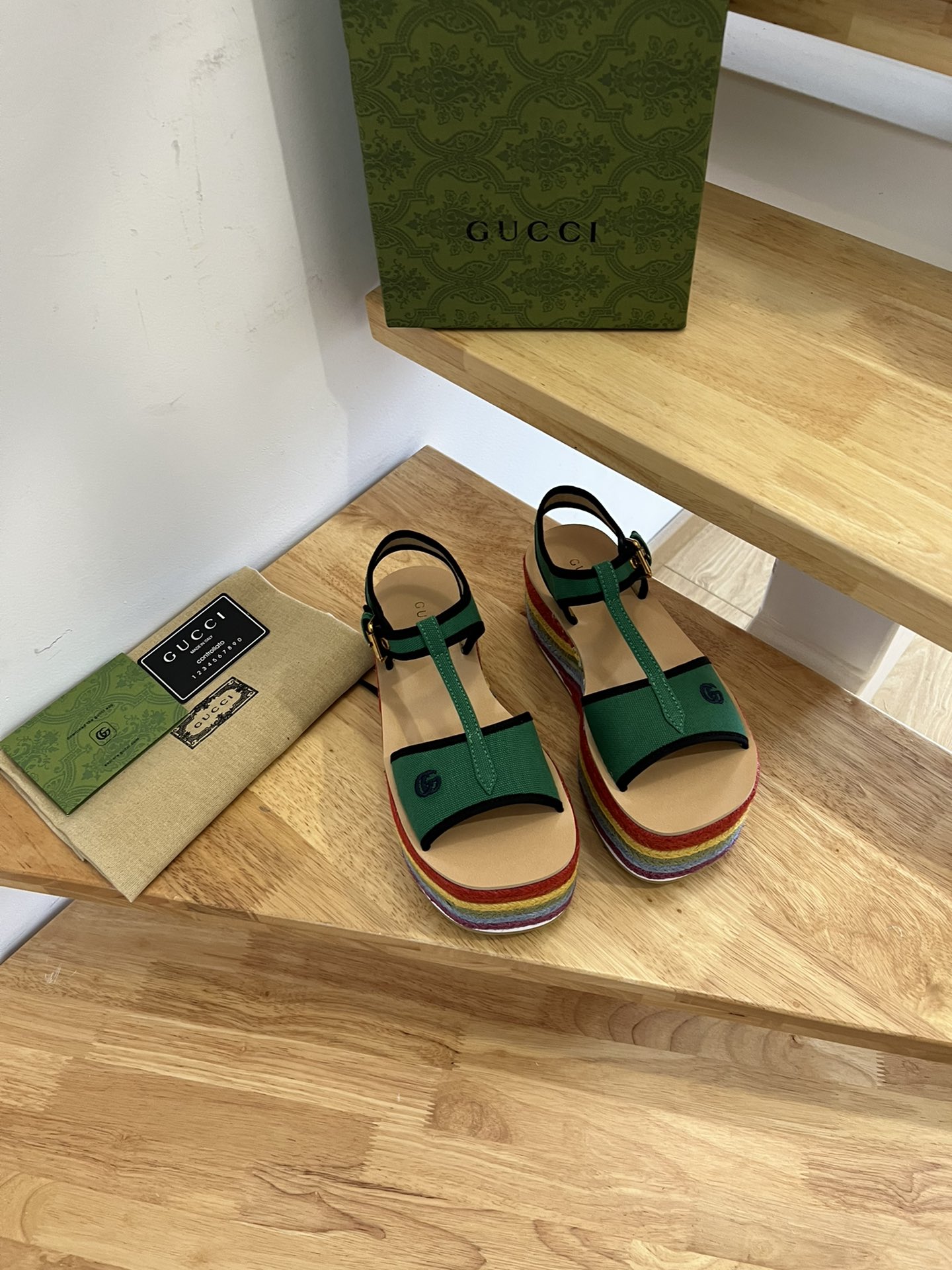 Gvc*1 Women’s Platform Sandal Green For Women GG