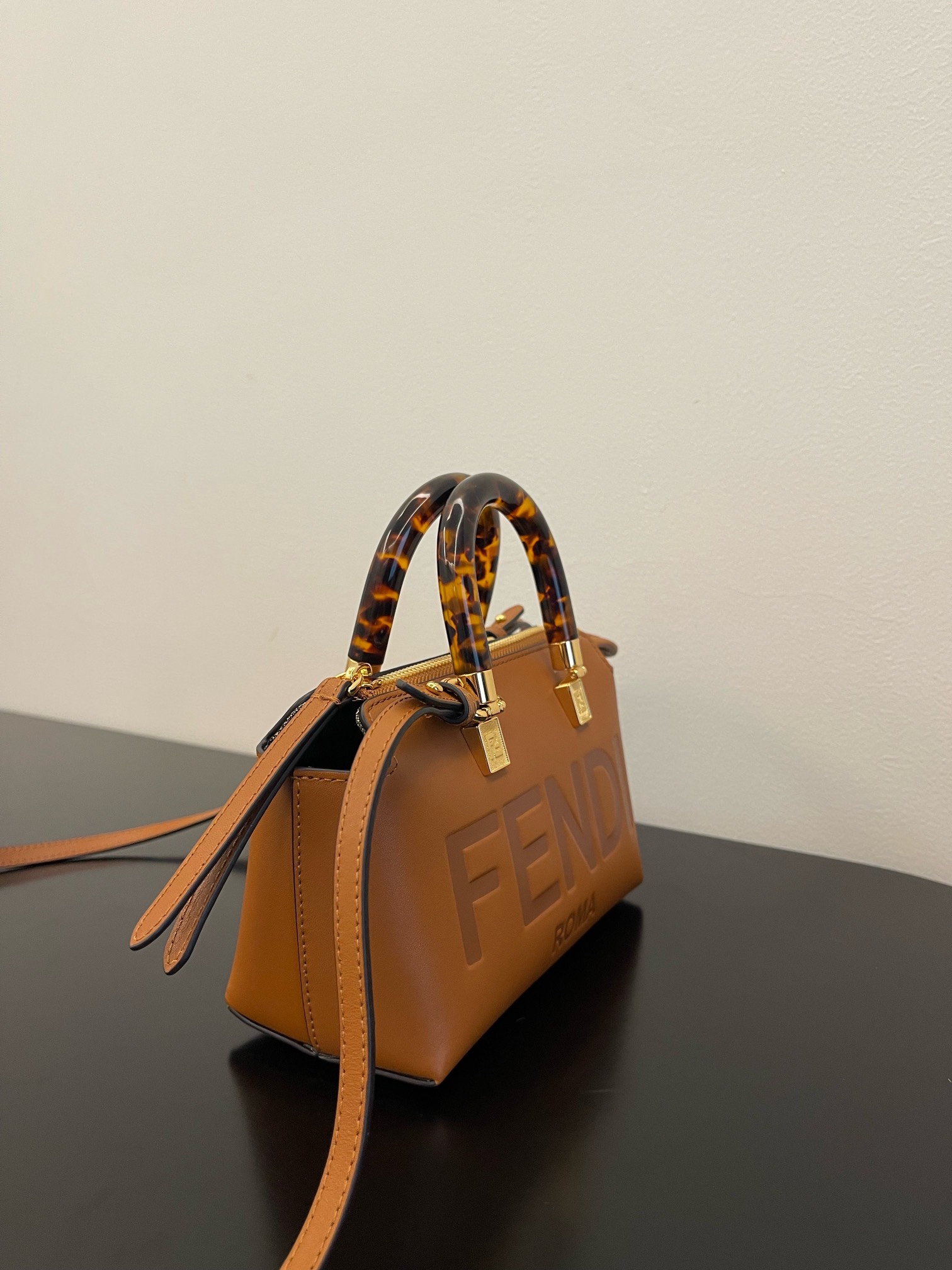 F**di By The Way Brown Mini Bag For Women 20.5cm/8.1in 8BS067 ABVL F0NYJ
