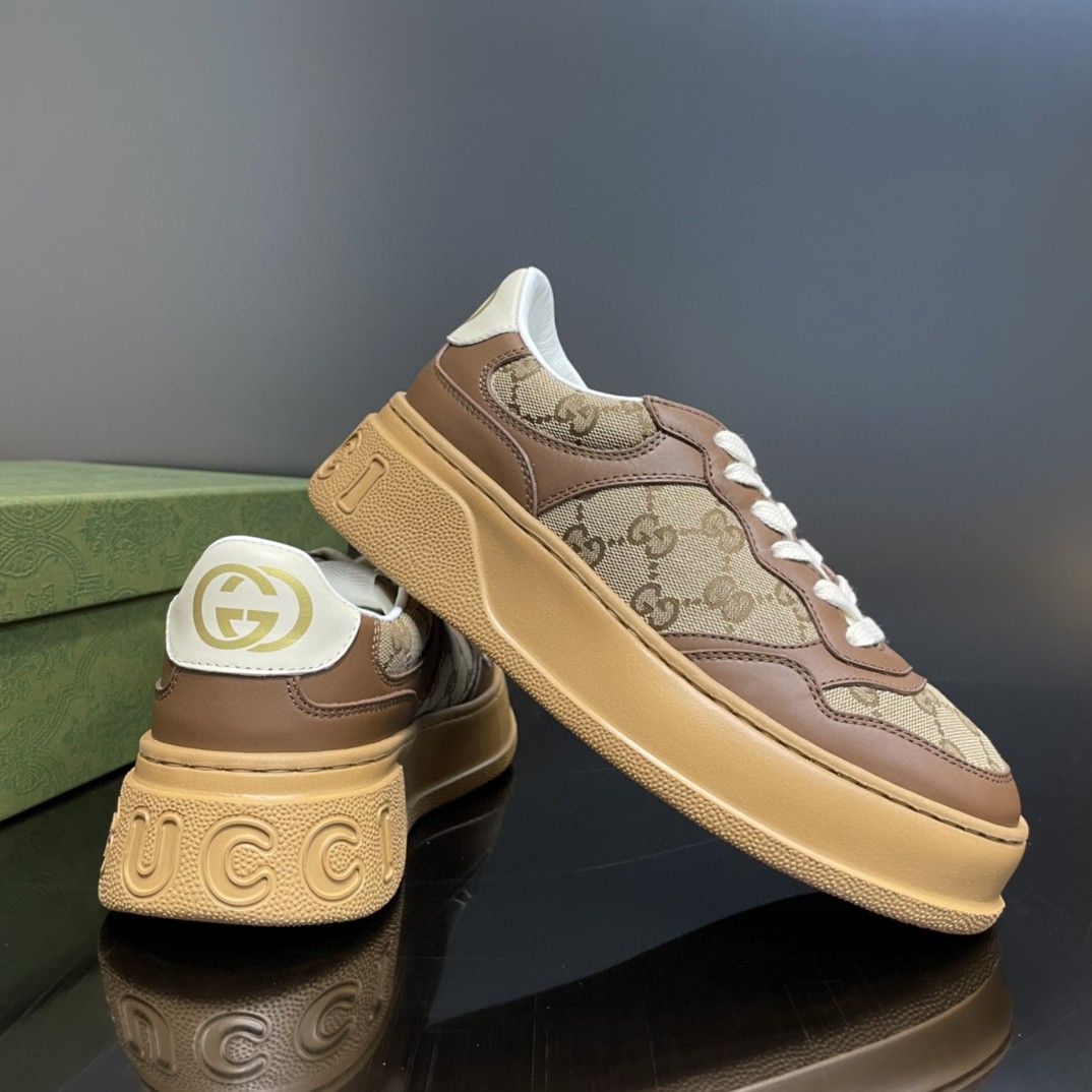 Gvc*1 Men’s GG Sneaker Brown And Beige For Men 676092 UPG20 2866