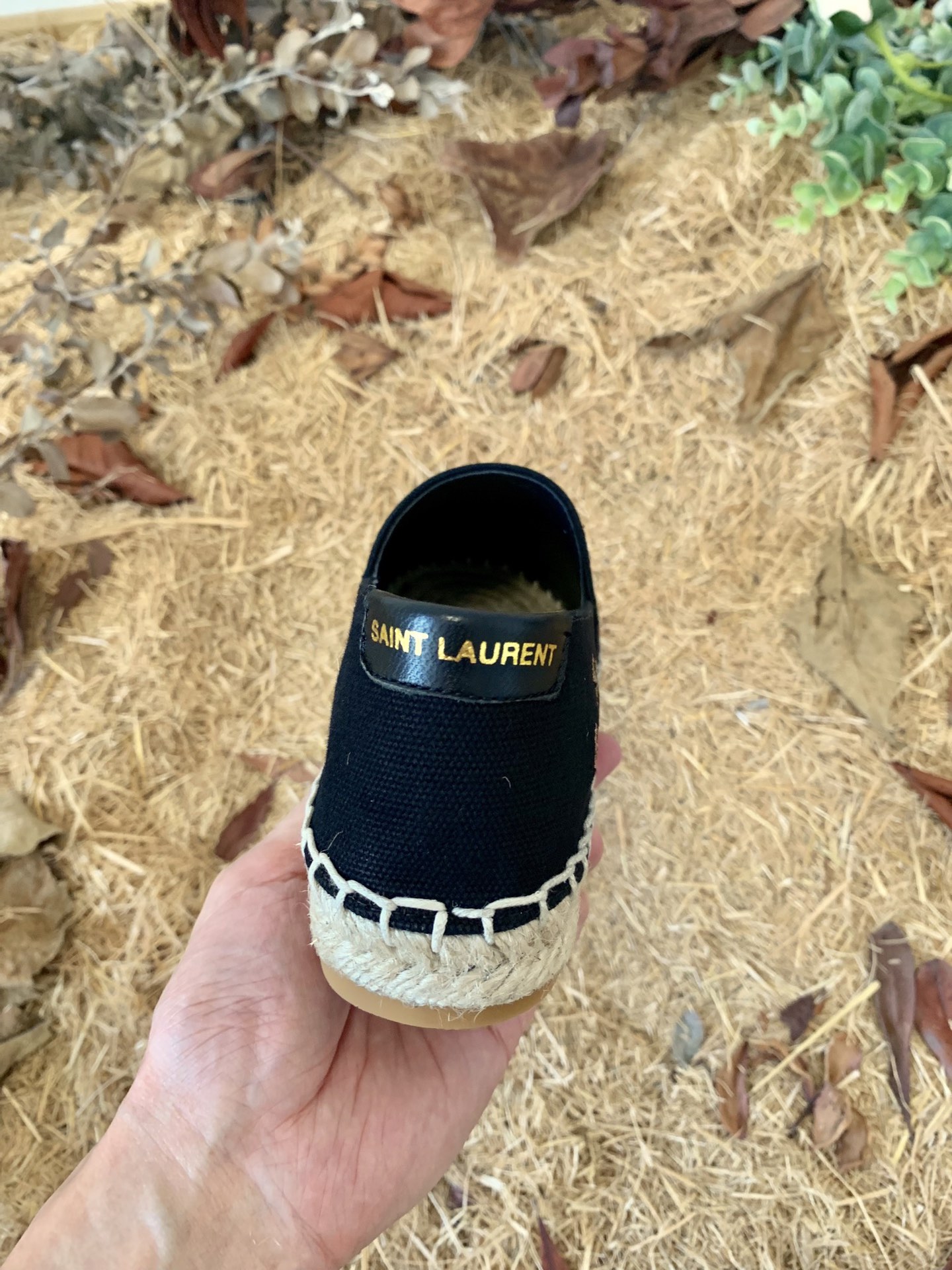 Sa1nt Lau*nt Women’s Sa1nt Lau*nt Embroidered Espadrilles Black For Women Y51