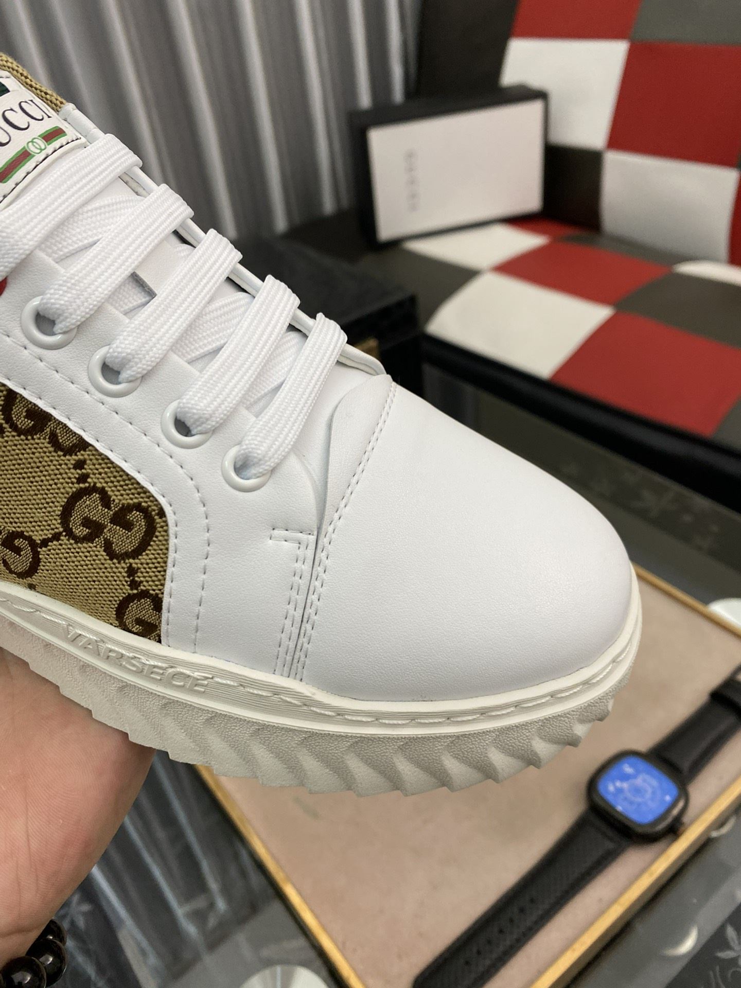 Gvc*1 Men’s GG Ace Sneaker Yellow And White For Men