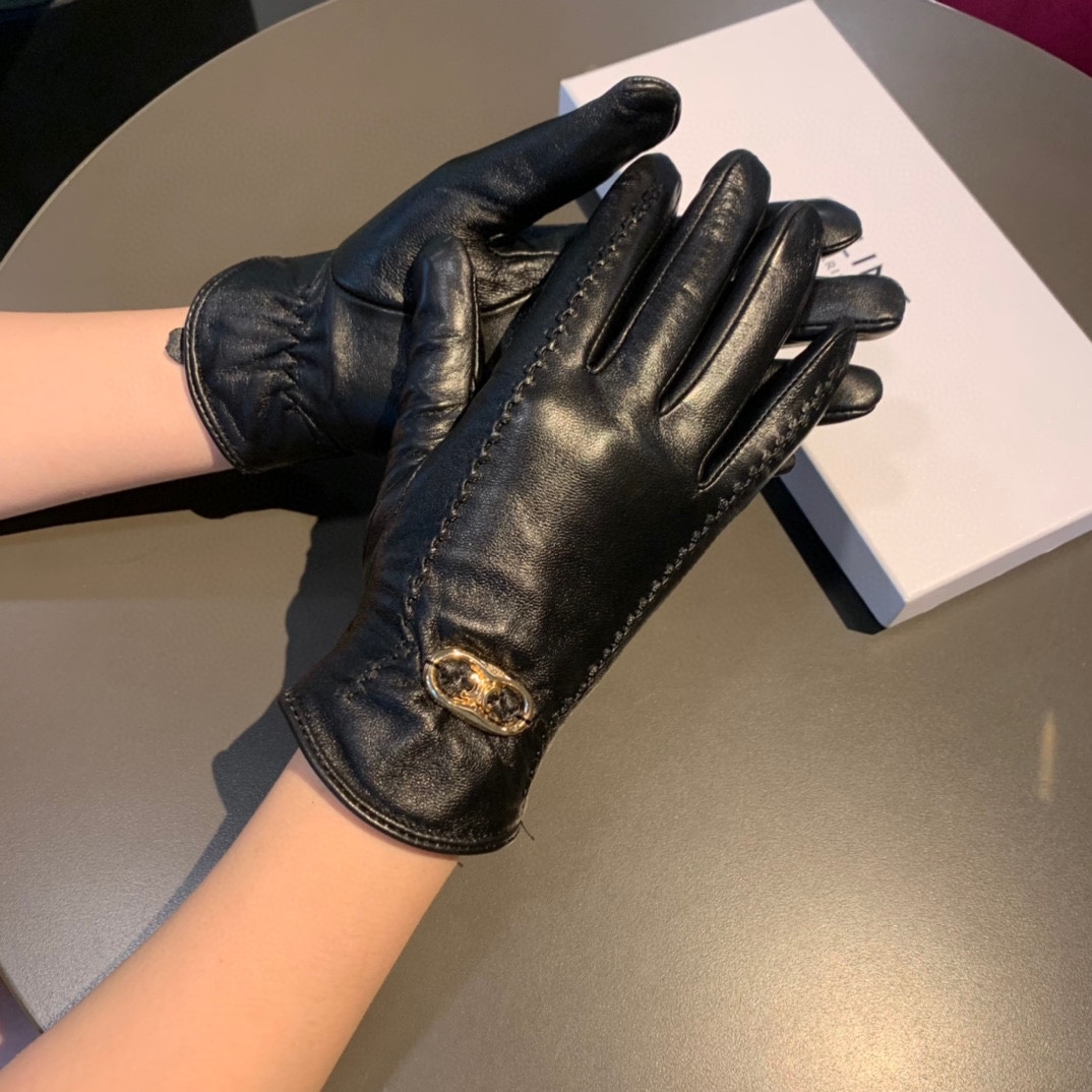 Ce1i*e Triomphe Gloves In Black