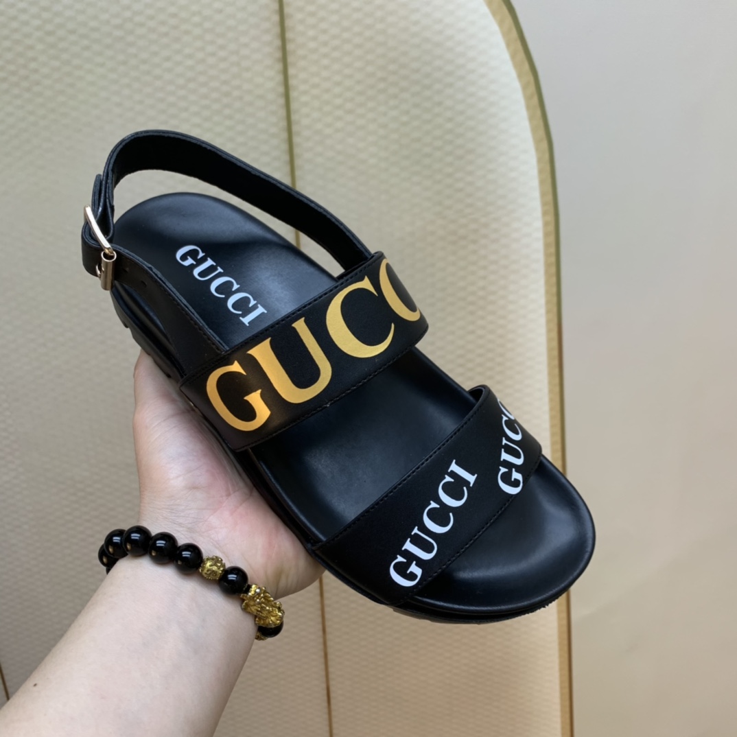 Gvc*1 Women’s Tiger And Buckle Sandal Black For Women GG