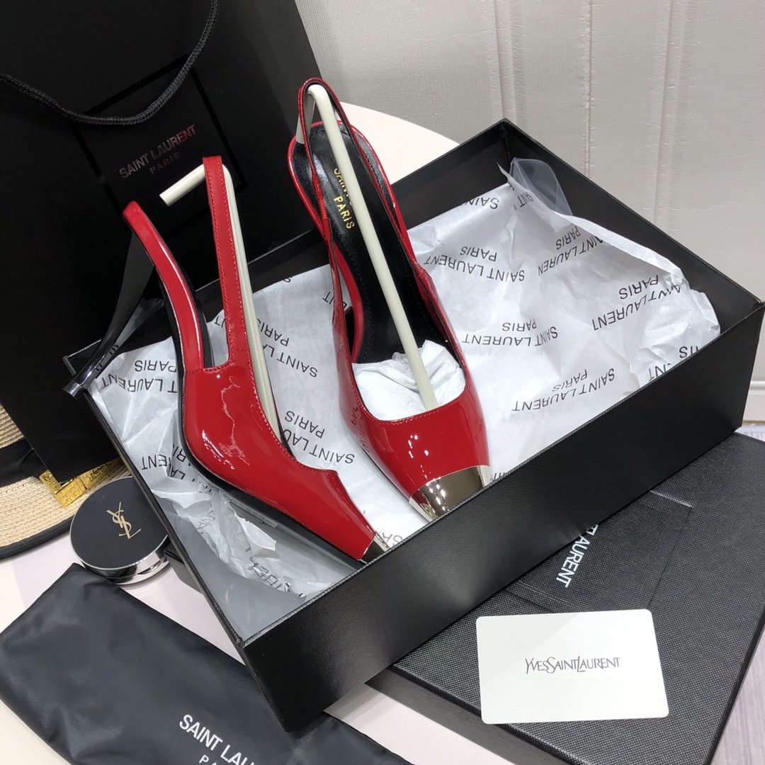 Sa1nt Lau*nt Women’s Blade Slingback Pumps Red For Women Y51