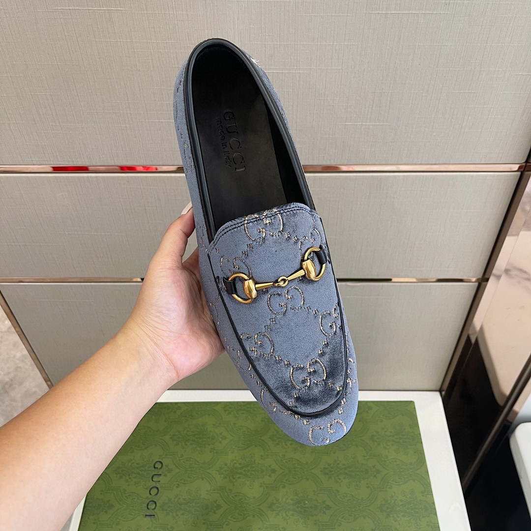 Gvc*1 Men’s Jordan GG Velvet Loafer Blue For Men 430088-9TI90-4286