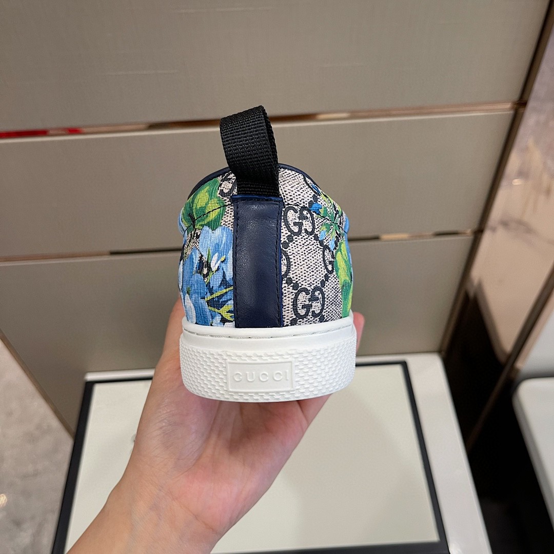 Gvc*1 Men’s GG Svp*me Canvas Slip-On Blue Flowers For Men 546152 KU2E0 8471