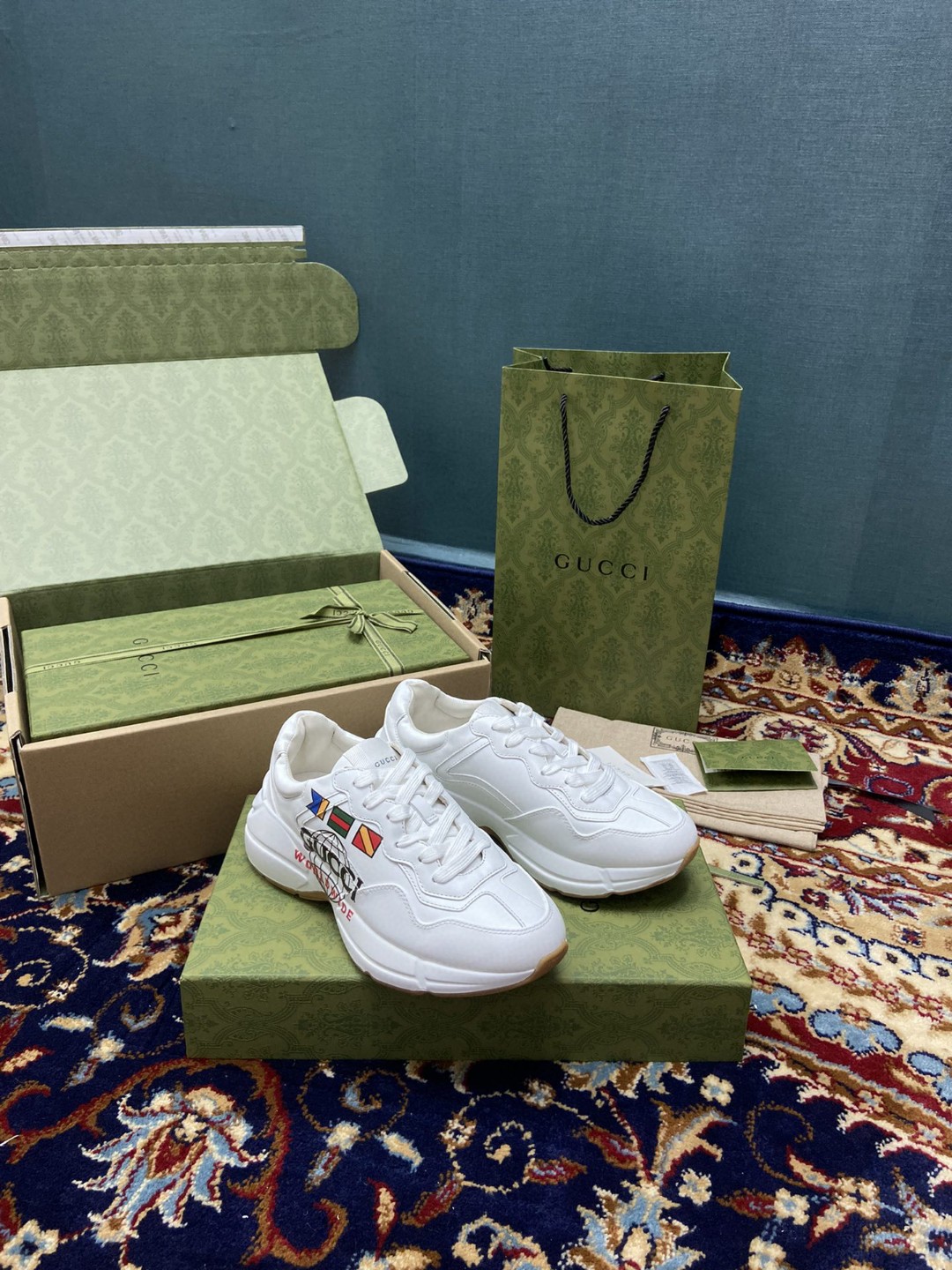 Gvc*1 Women’s Rhyton Sneakers With Worldwide White Ivory For Women 599146 DRW00 9014