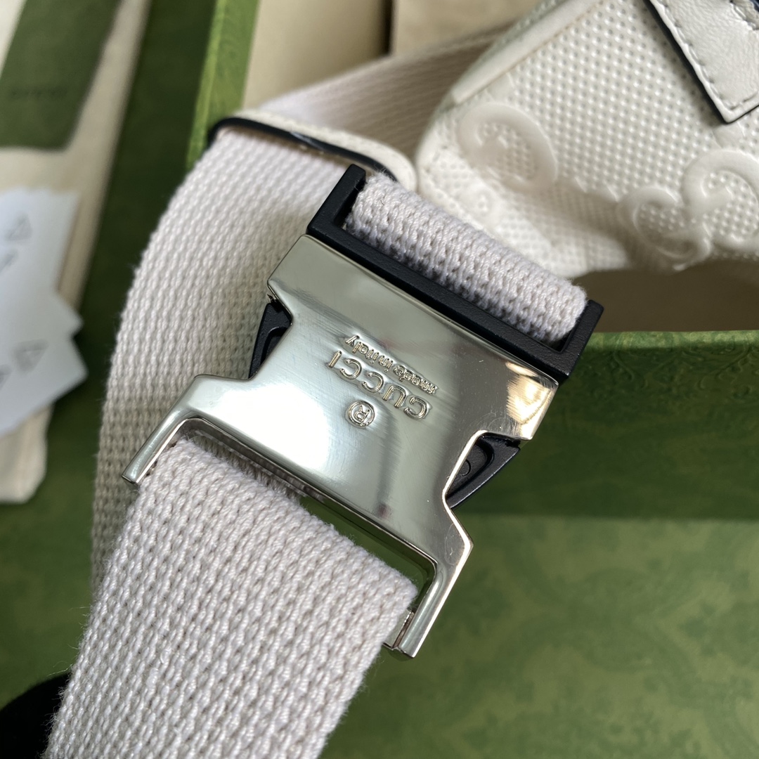 Gvc*1 GG Embossed Belt Bag White GG Embossed For Men  11in/28cm GG