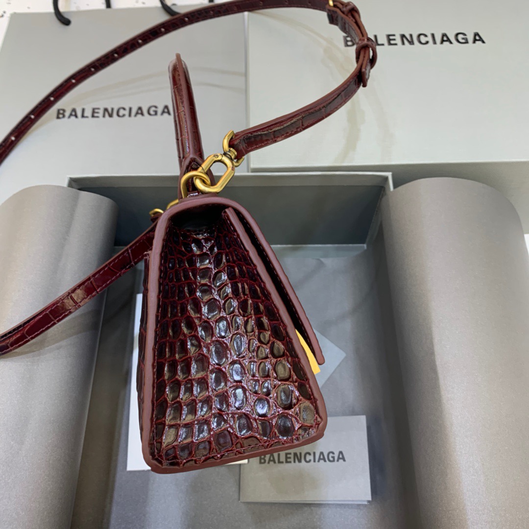 Ba1en*iaga Hourglass XS Handbag In Dark Red, For Women, Women’s Bags 7.4in/19cm