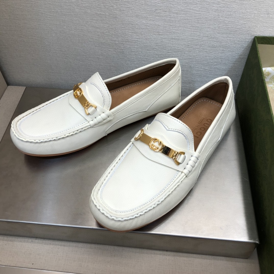Gvc*1 Men’s Loafer With Interlocking G Horsebit White For Men ‎655519-1XO00-9022