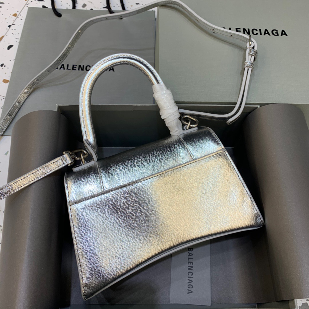 Ba1en*iaga Hourglass Small Handbag In Sliver, For Women, Women’s Bags 9in/23cm