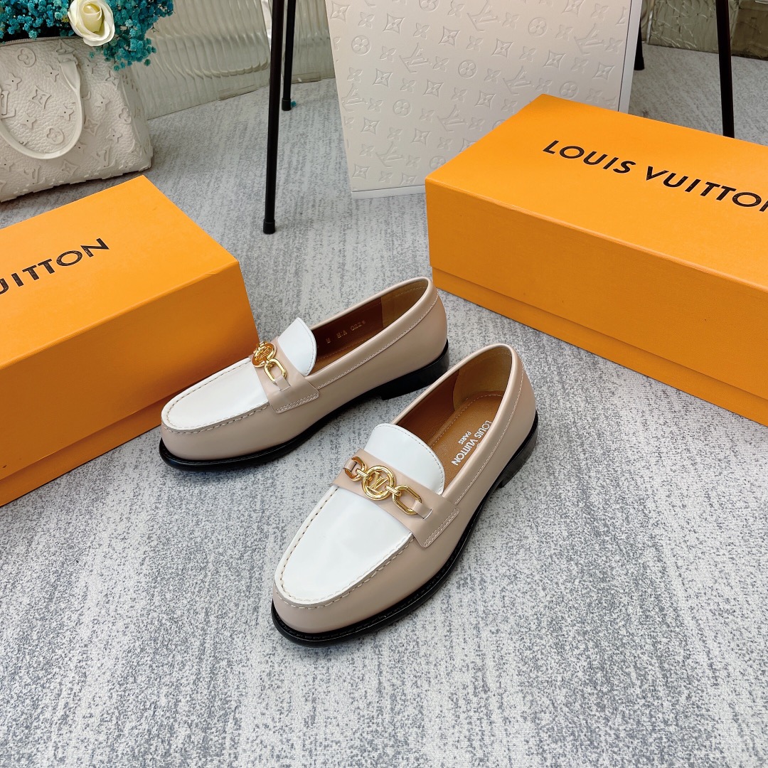 L0vis Vvtt0n Women’s Chess Flat Loafe Beige For Women LV
