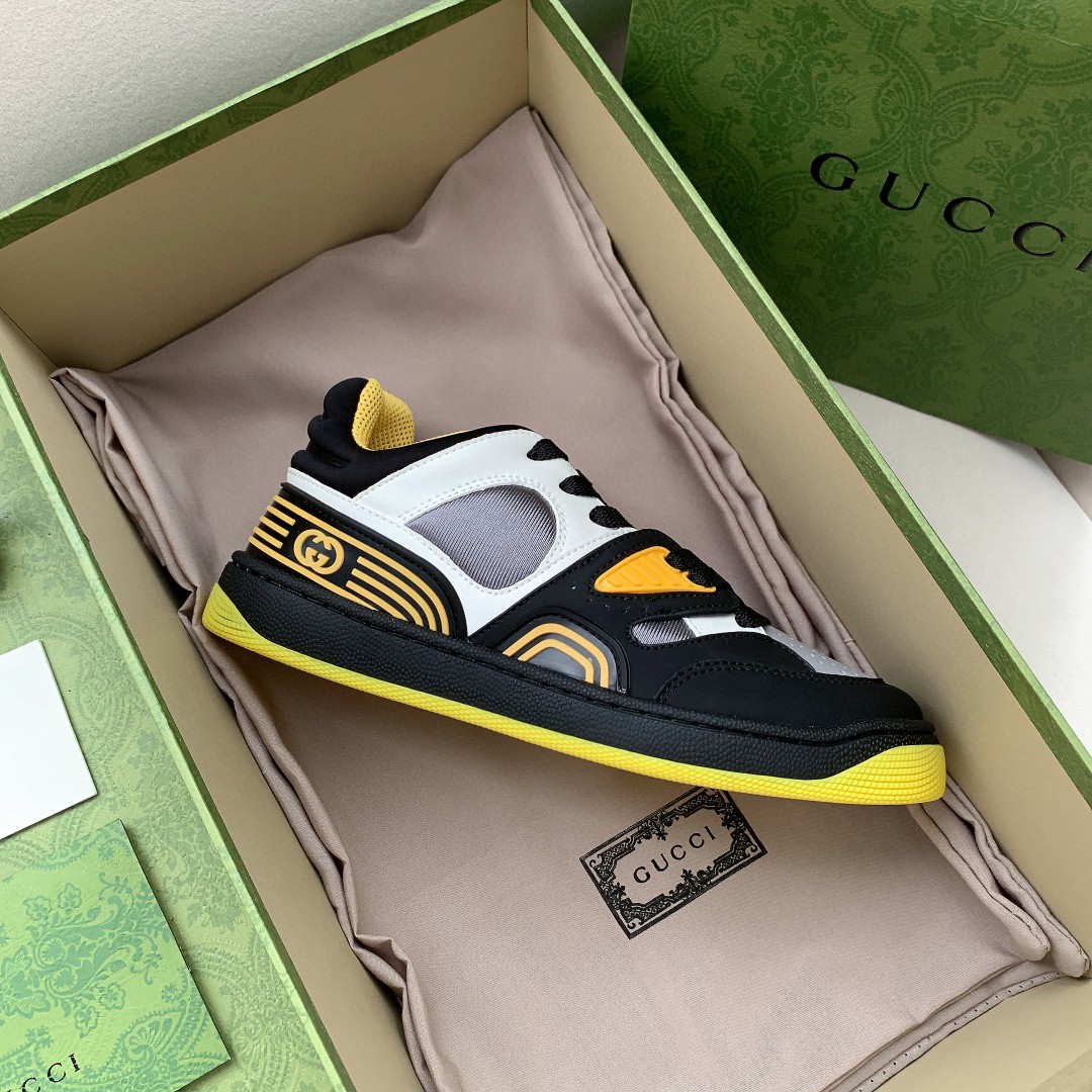 Gvc*1 Men’s Basket Sneaker Black Yellow And White For Men 661308 2SH90 1098