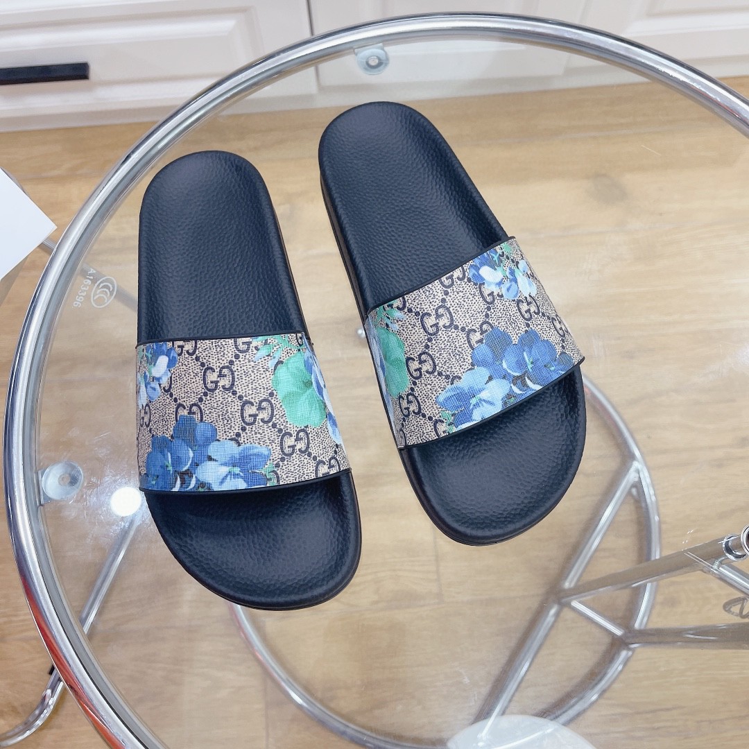 Gvc*1 Men’s Slides Bloom Print Blue For Men 408508 G2200