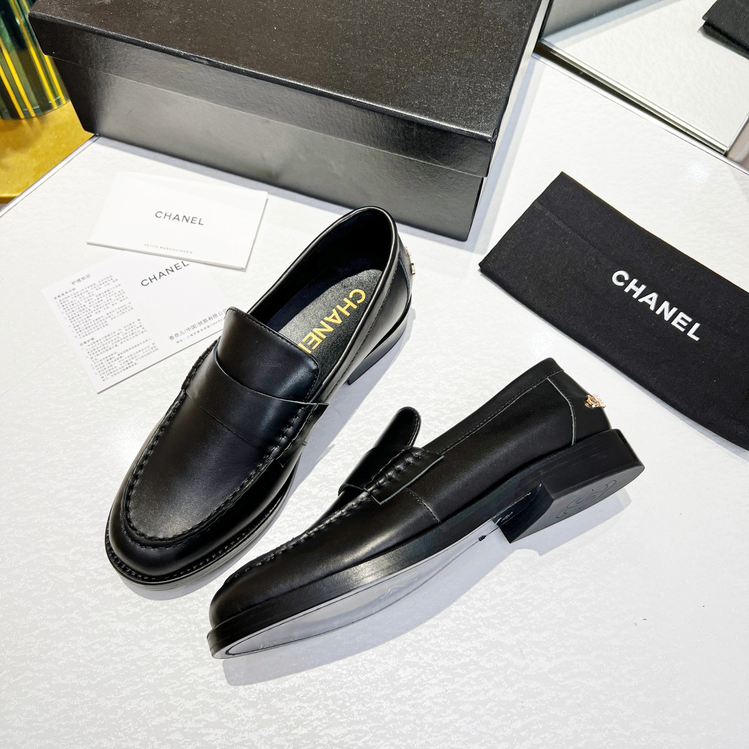 Ch**el Women’s Loafers Black For Women 1.2 in/3cm