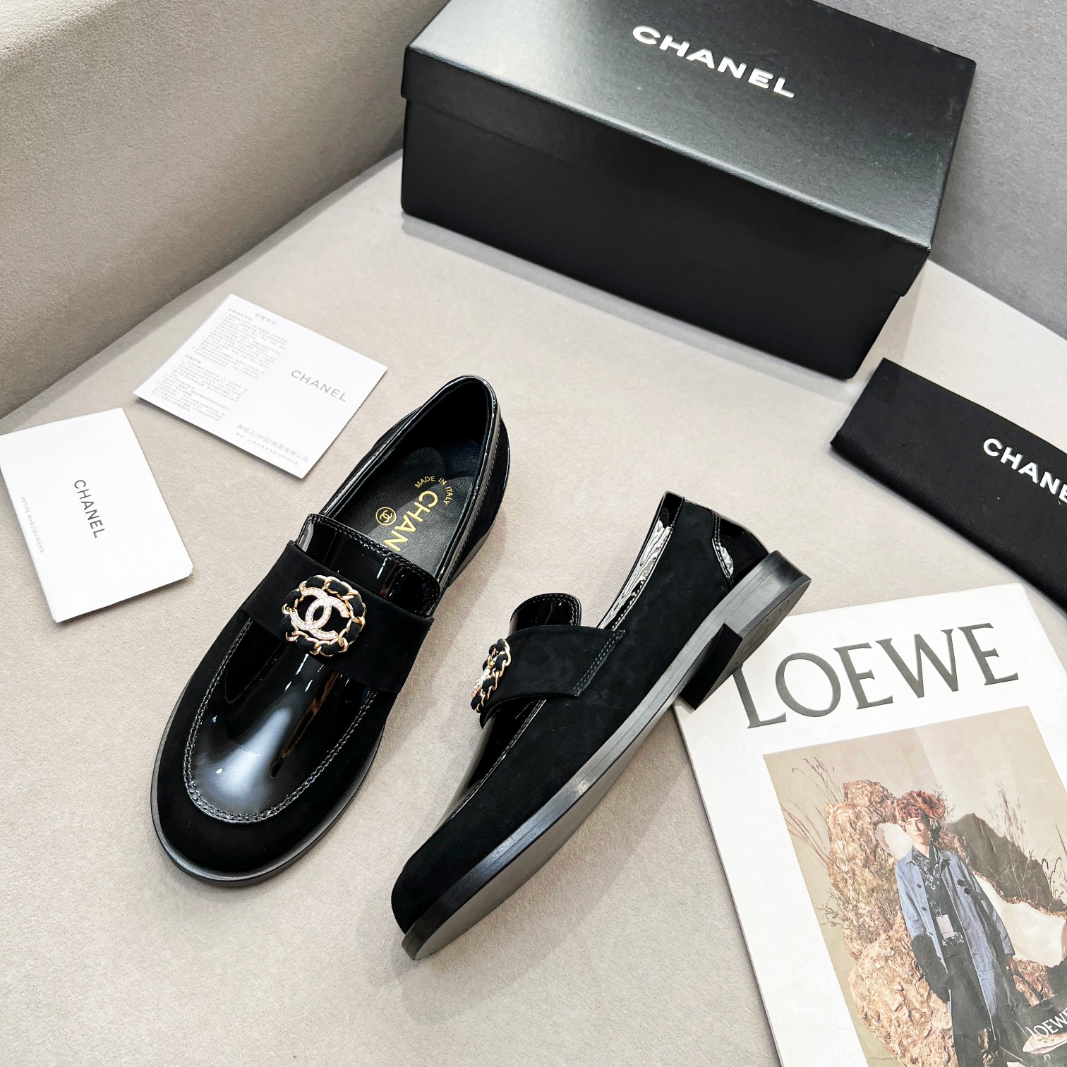 Ch**el Women’s Loafers Black For Women G39606 Y56272 94305