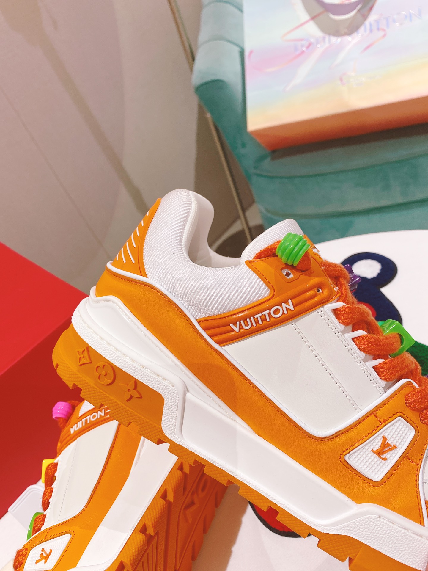L0vis Vvtt0n Women’s LV Trainer Sneaker Orange For Women LV