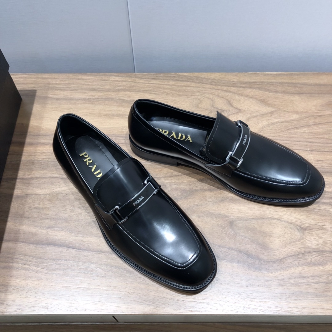 Pra*a Brushed Loafers Black For Men 1in/25mm PRD