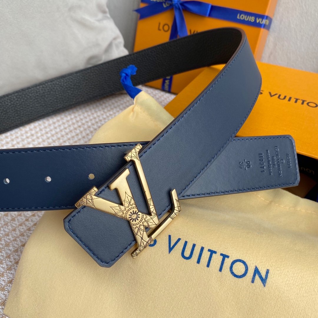 L0vis Vvtt0n Iconic Reversible LV Belt Black