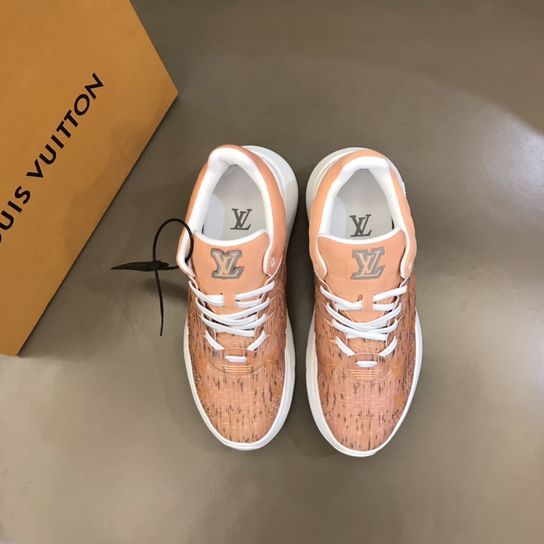 L0vis Vuittion Show Up Sneaker Orange  For Men LV