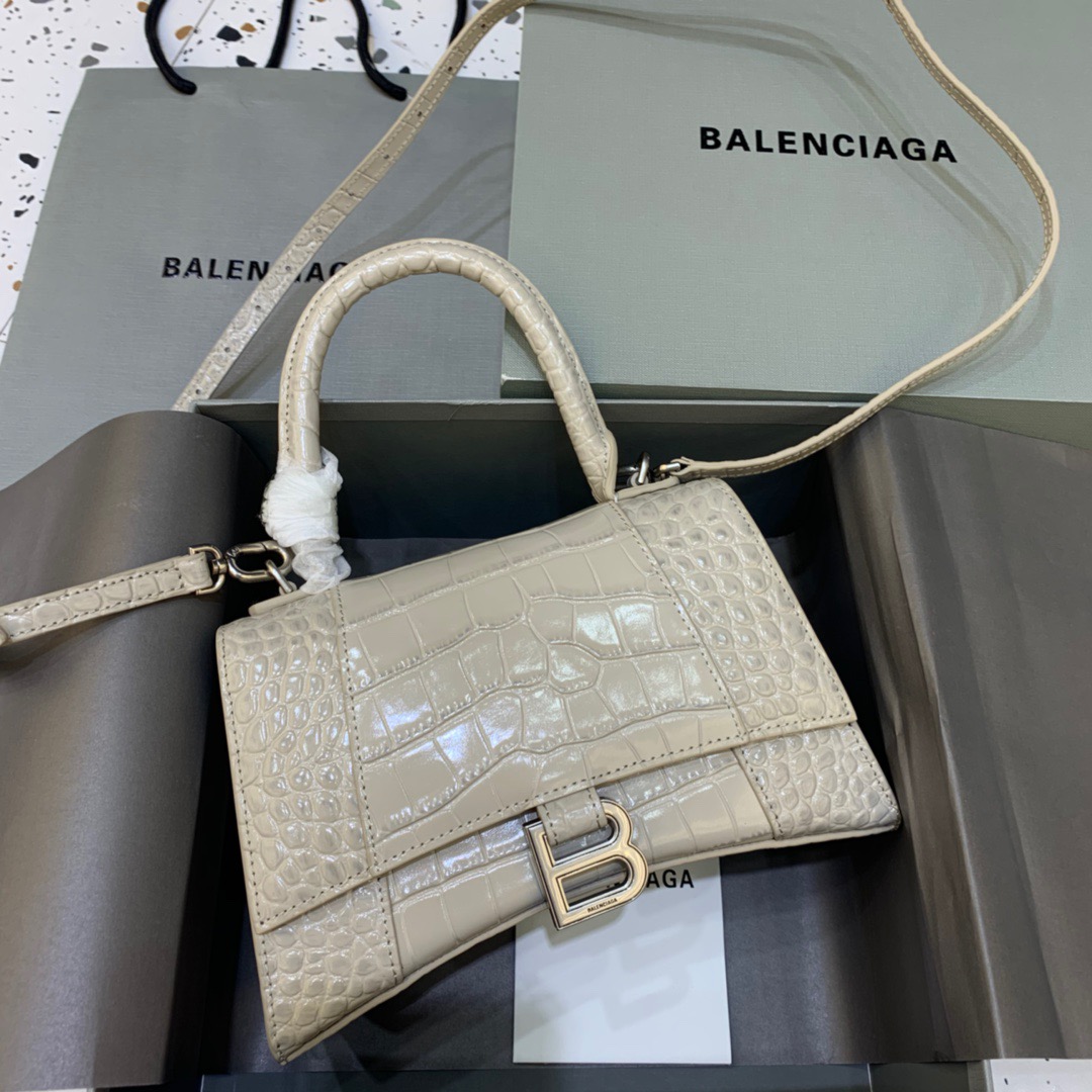 Ba1en*iaga Hourglass Small Handbag In Beige, For Women, Women’s Bags 9in/23cm