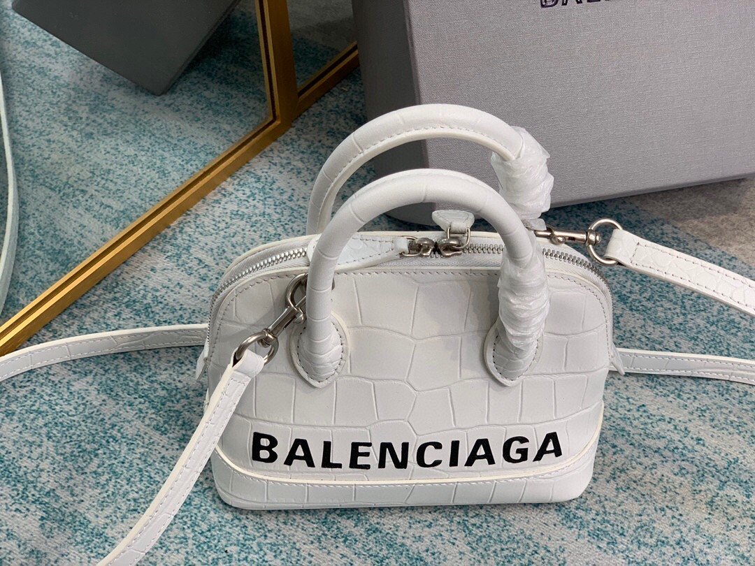 Ba1en*iaga Ville Mini Handbag In White, For Women, Women’s Bags 7in/18cm