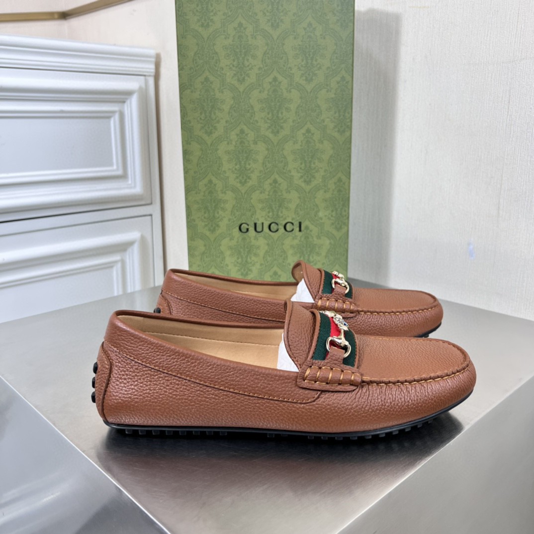 Gvc*1 Men’s Loafers With Web Details Brown For Men 6246981
