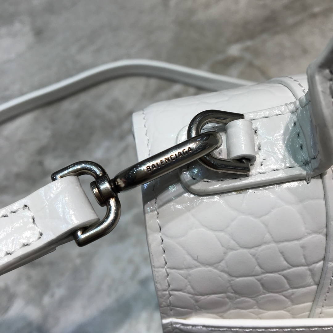 Ba1en*iaga Hourglass Small Handbag In White, For Women, Women’s Bags 9in/23cm 5935461LR6Y9016