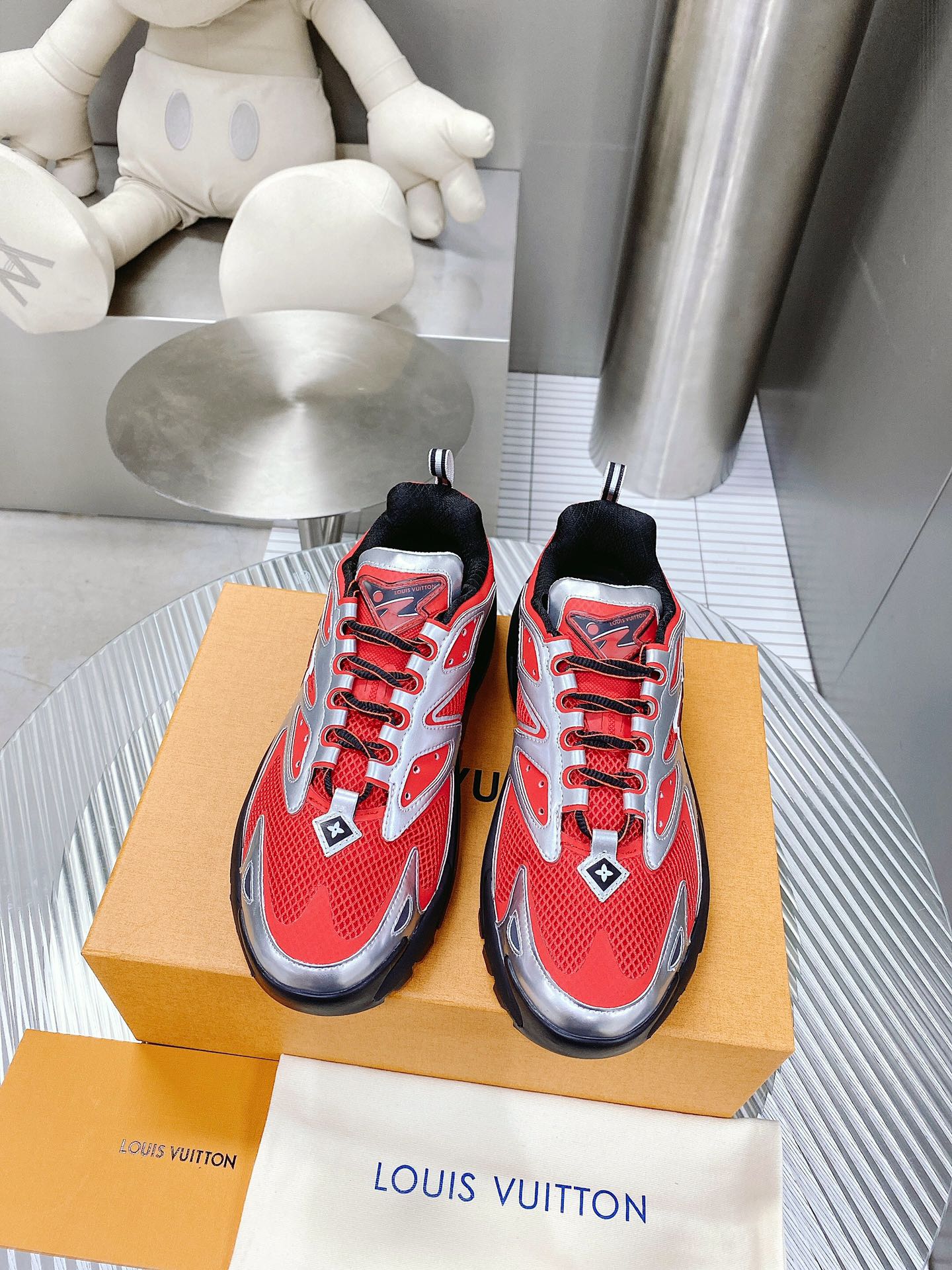 L0vis Vuittion LV Runner Tatic Sneaker Red For Men LV 1AA39A