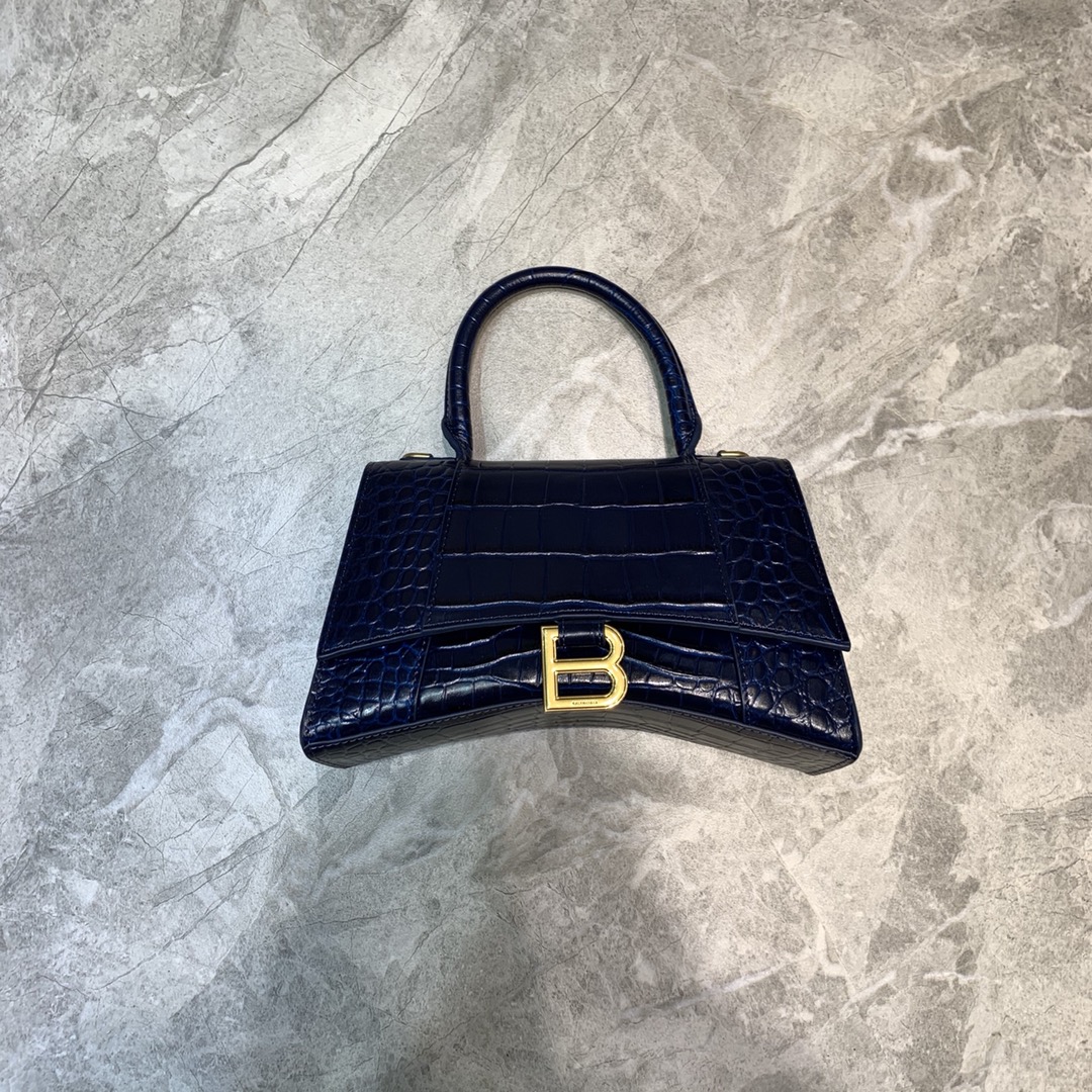 Ba1en*iaga Hourglass Small Handbag In Dark Blue, For Women, Women’s Bags 9in/23cm 5935461LRGM4611