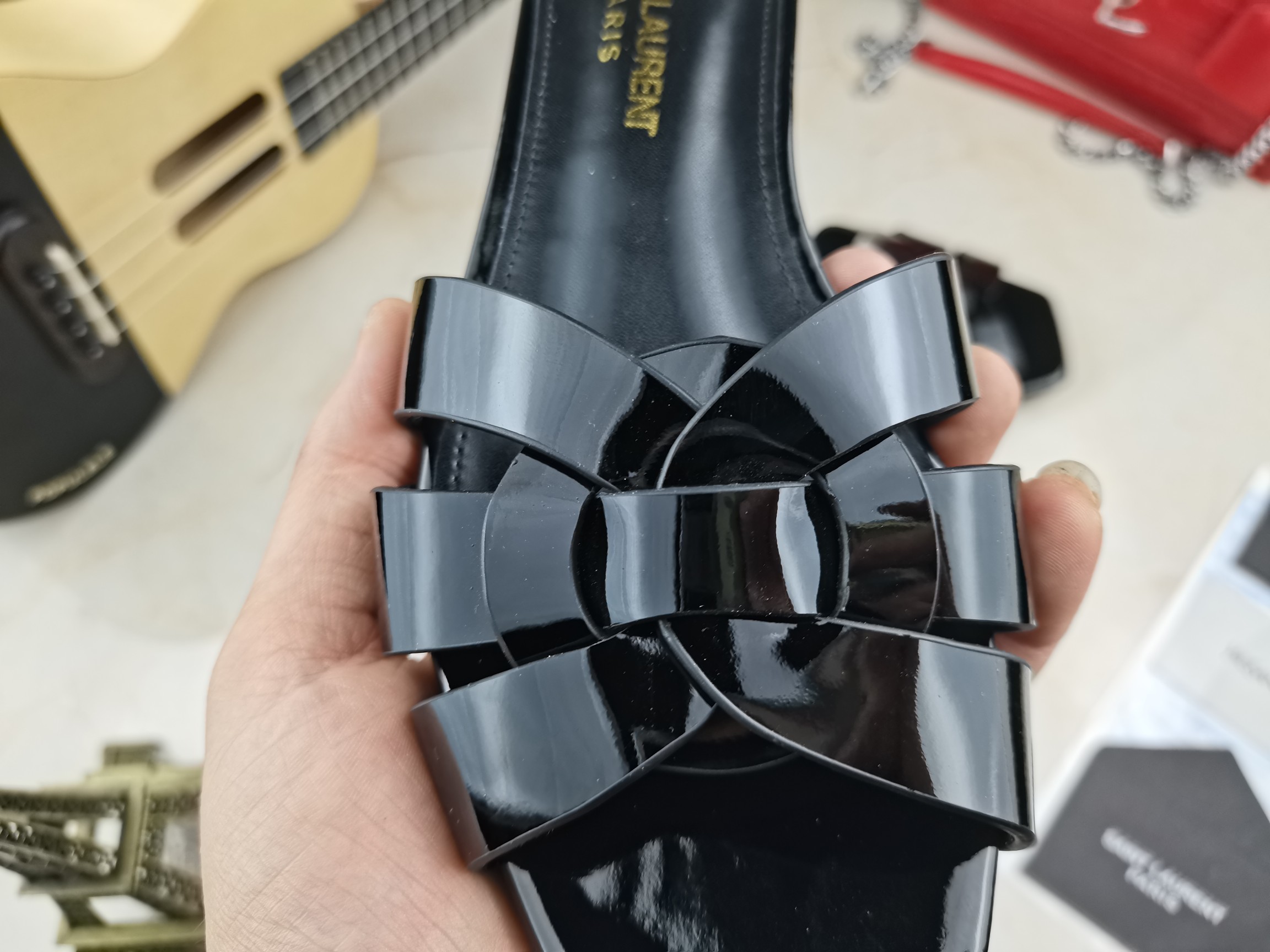 Sa1nt Lau*nt Women’s Tribute Flat Mules Black For Women Y51 571952B8I001000