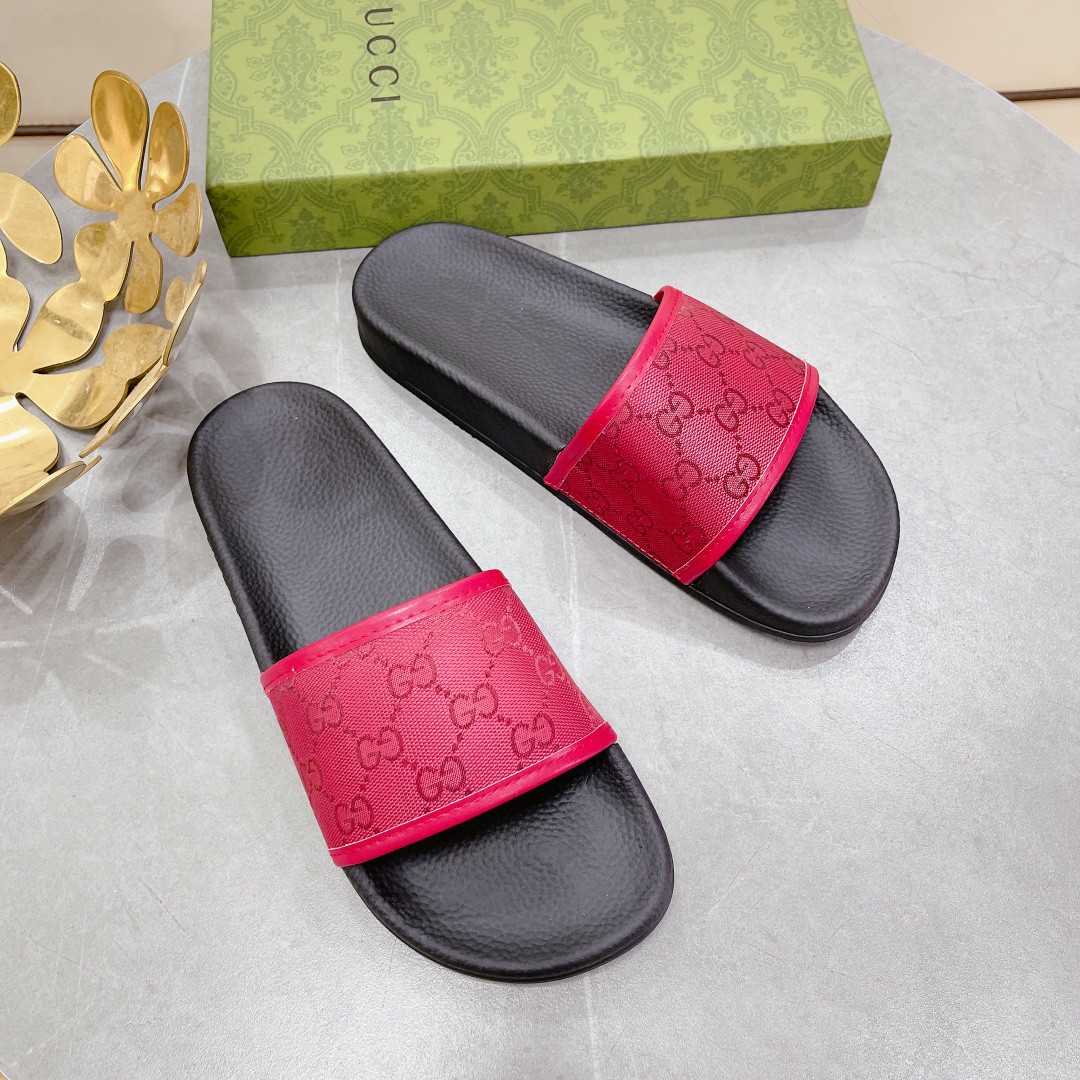 Gvc*1 Women’s GG Slide Sandal Red For Women 407345