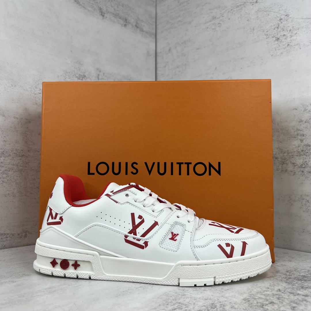 L0vis Vvtt0n Women’s LV Trainer Sneaker Red For Women LV
