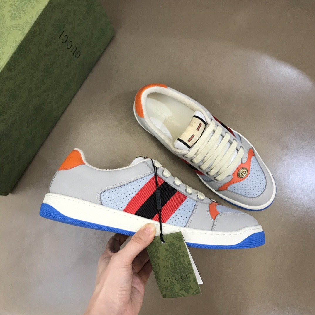 Gvc*1 Gray Screener Sneakers For Women GG Shoes 708296 0YIA0