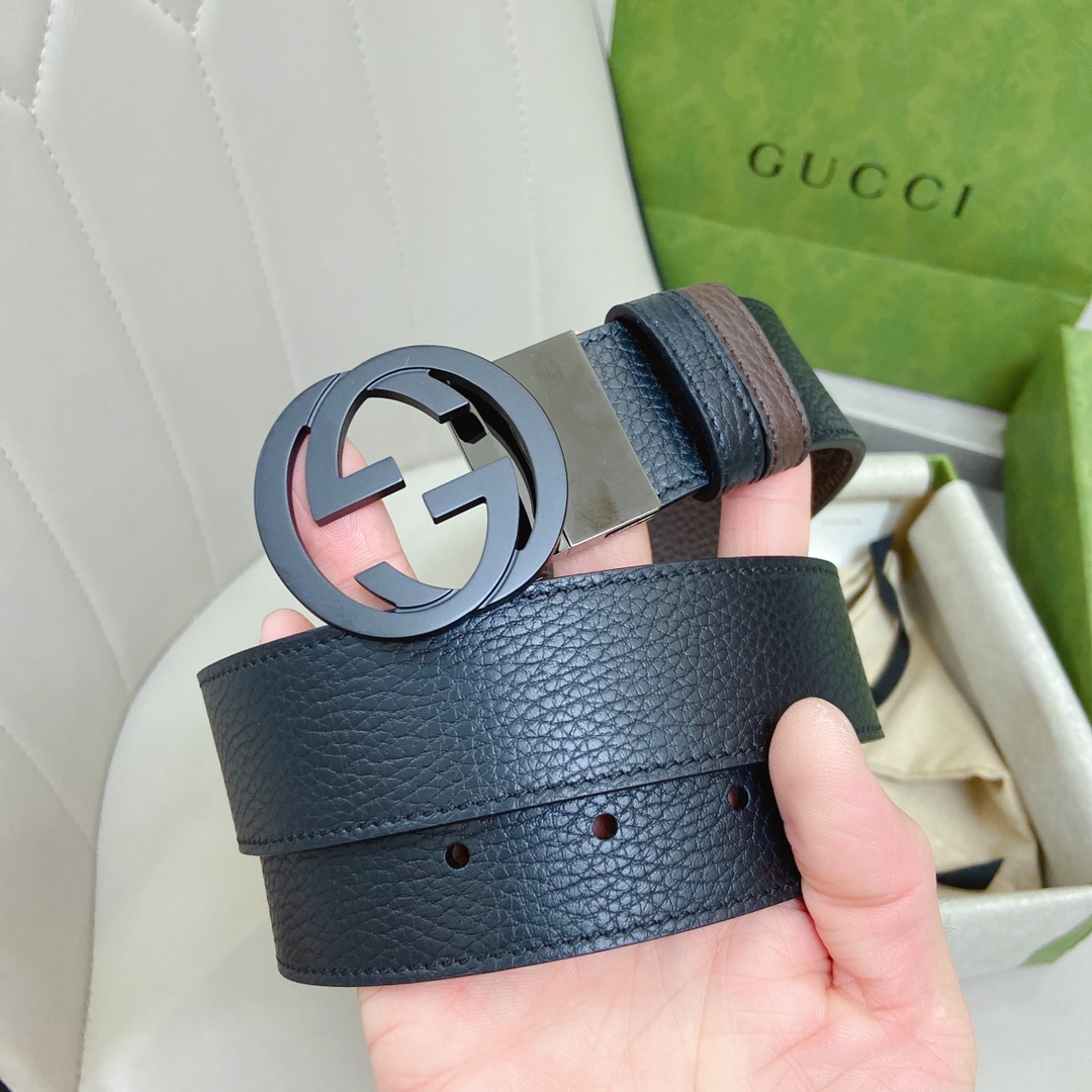 Gvc*1 GG Marmont Reversible Belt Black, Women Belt