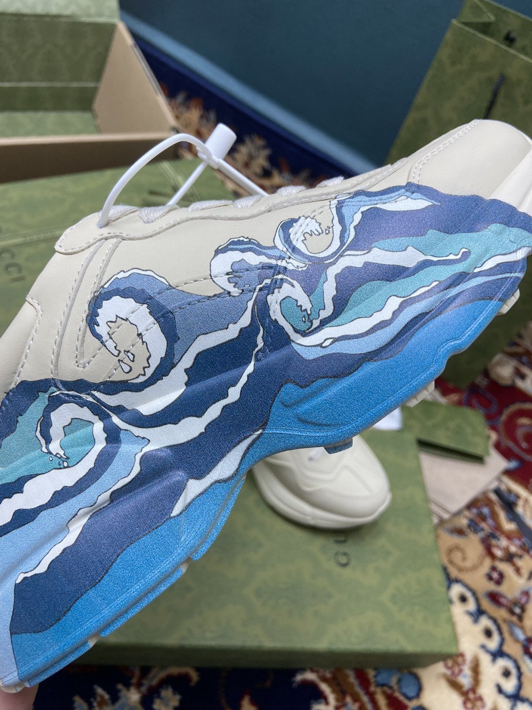 Gvc*1 Men’s Rhyton Sneaker With Wave White For Men 576052-DRW00-9522
